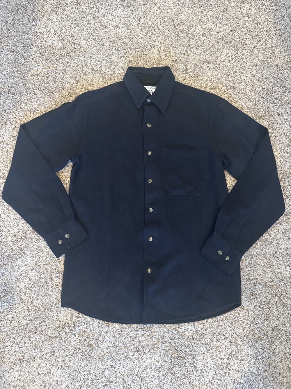 Covington Navy Blue Long-Sleeve Button-Up Shirt